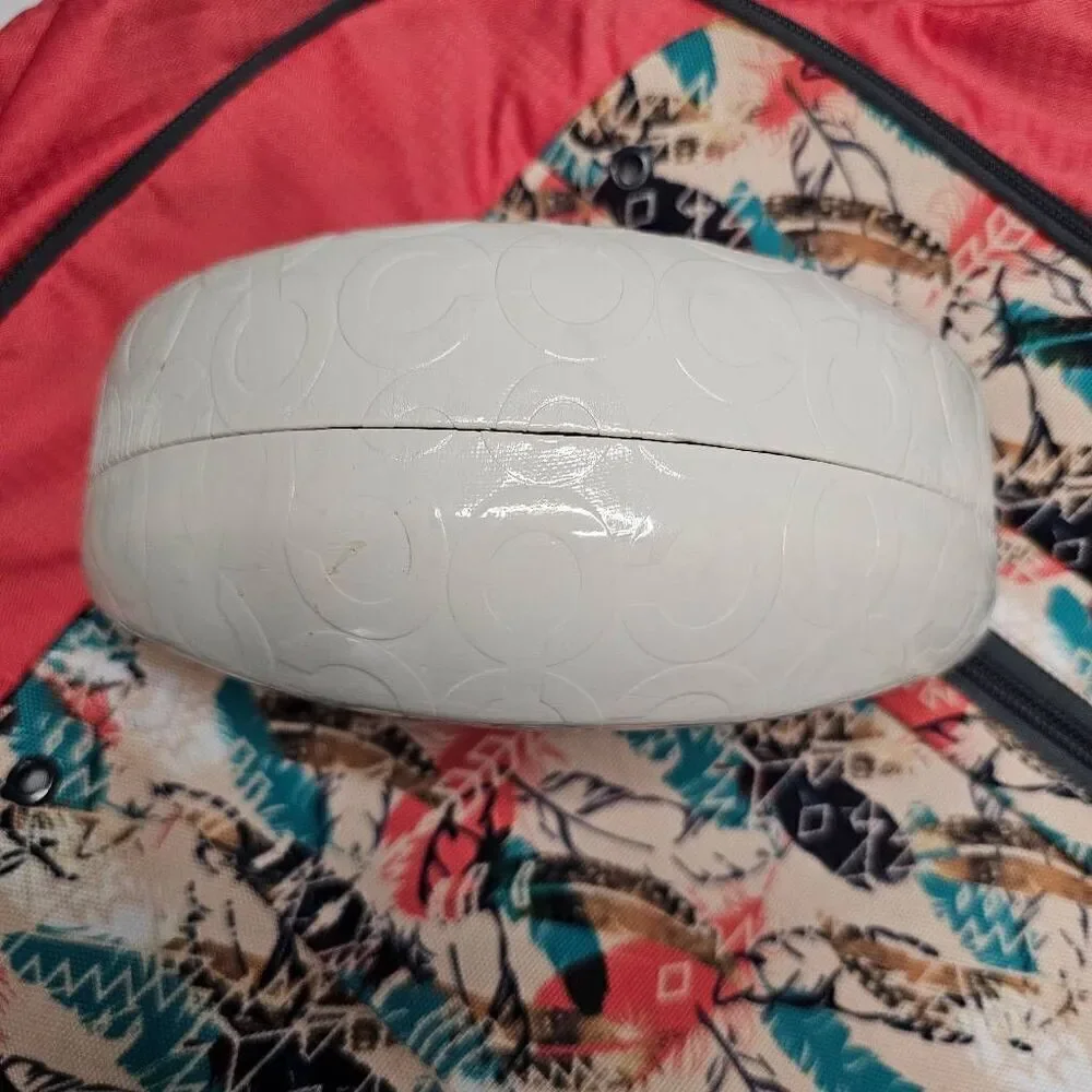 Coach Original White Logo Hard Sunglass Case Holder Sunglasses Microfiber Cloth